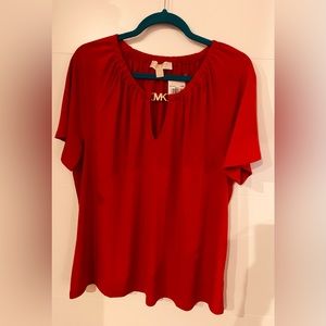 NWT Michael Kors crimson top XL
